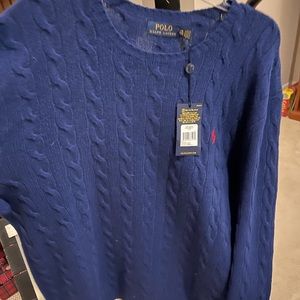 Blue mens XXL polo by Ralph Lauren sweater NWT